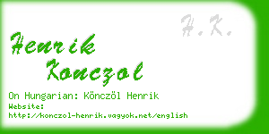 henrik konczol business card