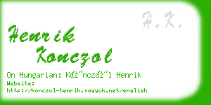 henrik konczol business card
